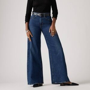 Levi's Woman's Premium Loose Wide Leg Denim Jeans Size 23 Dark Wash